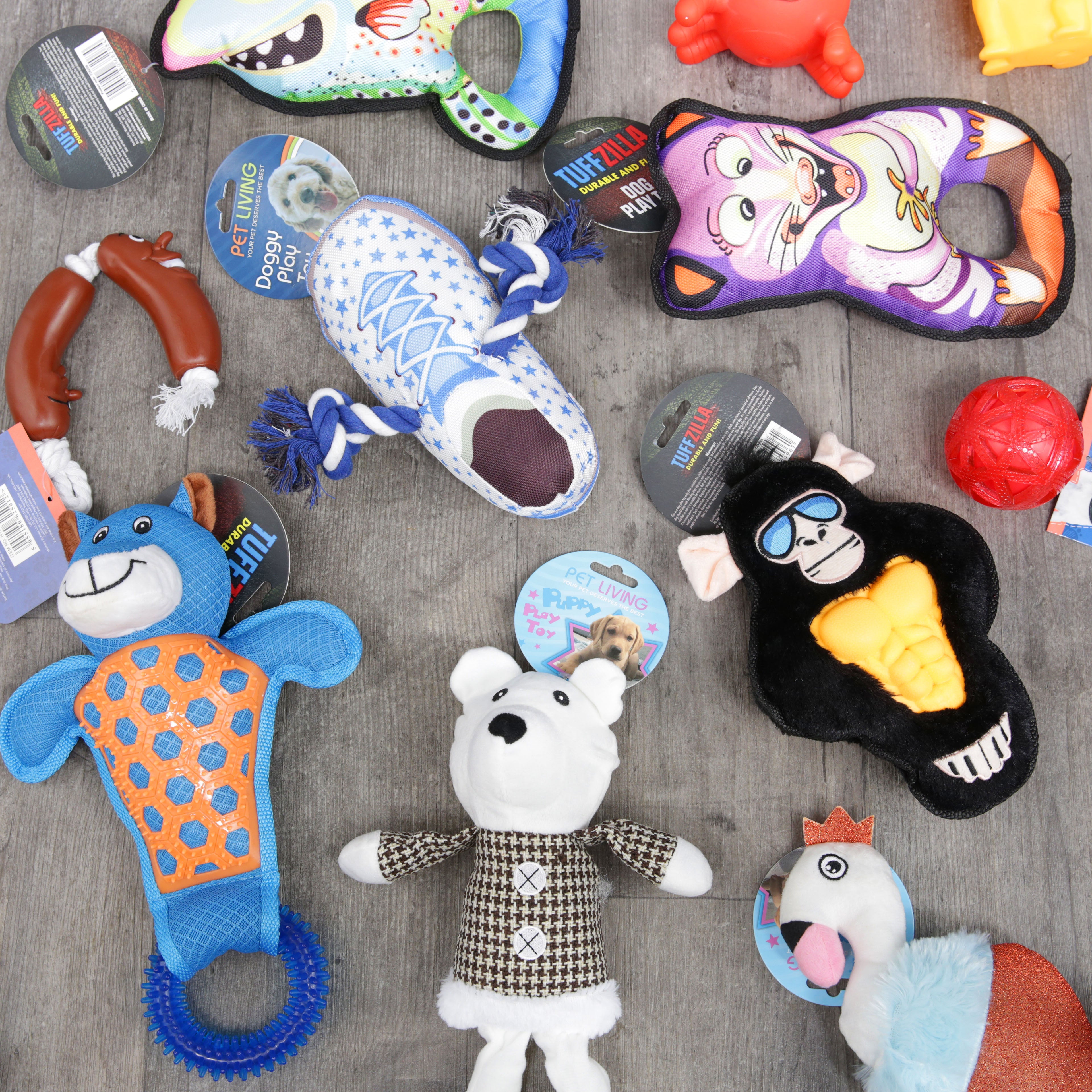 Squeaky Playtime Dog Toys - Various Designs