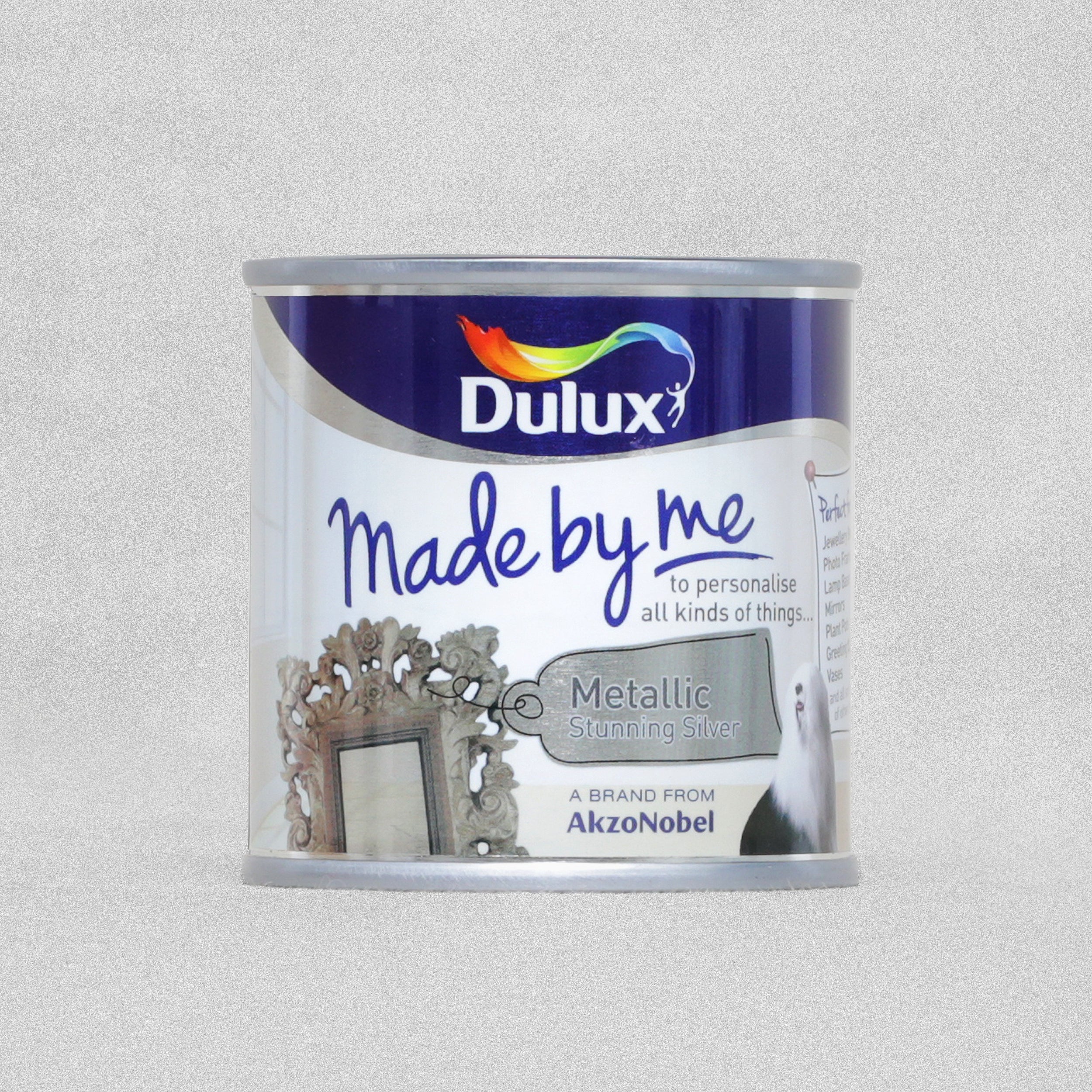 Dulux Made By Me Hobby & Craft Paint 125ml - Metallic Stunning Silver