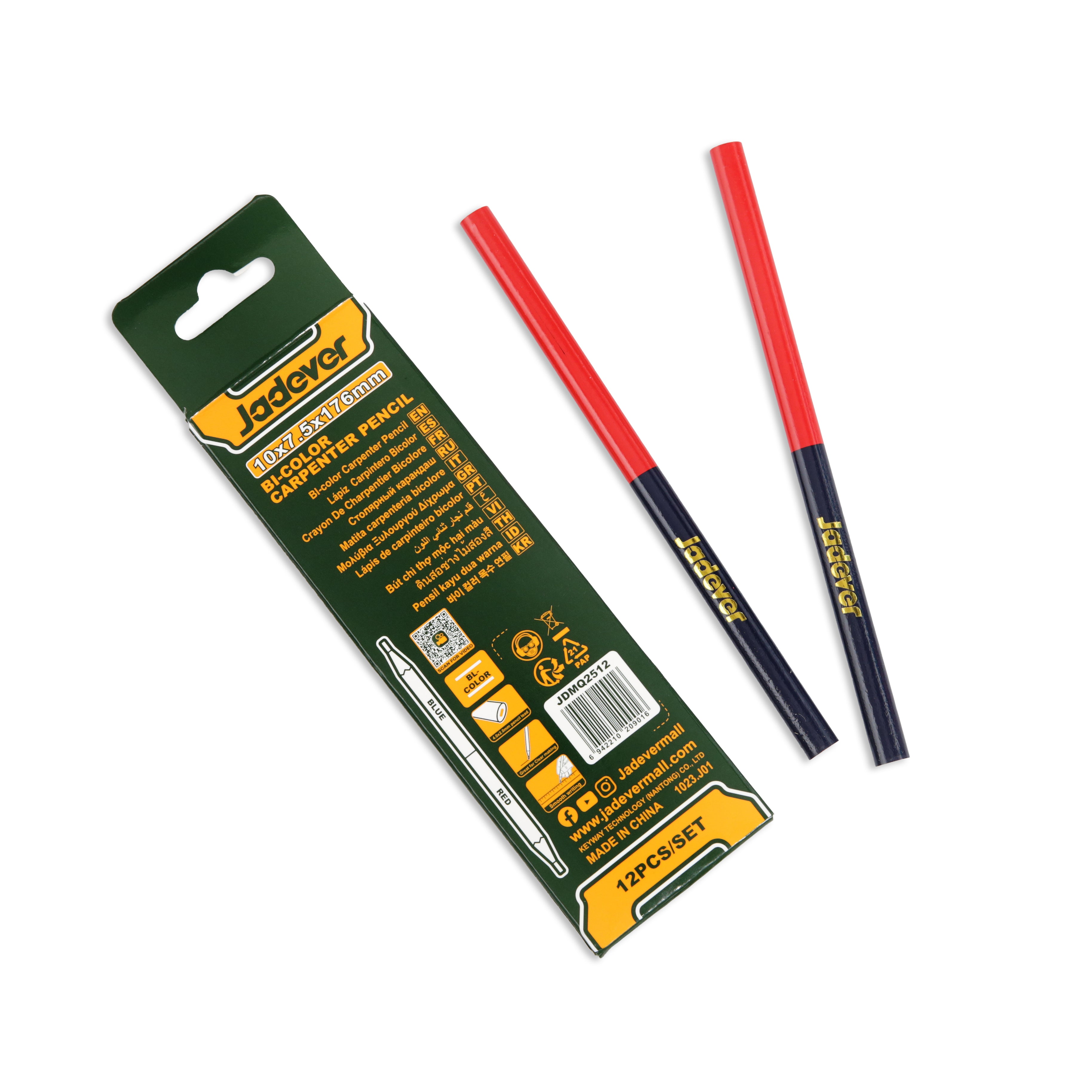 Jadever Bi-Colour Carpenter Pencils