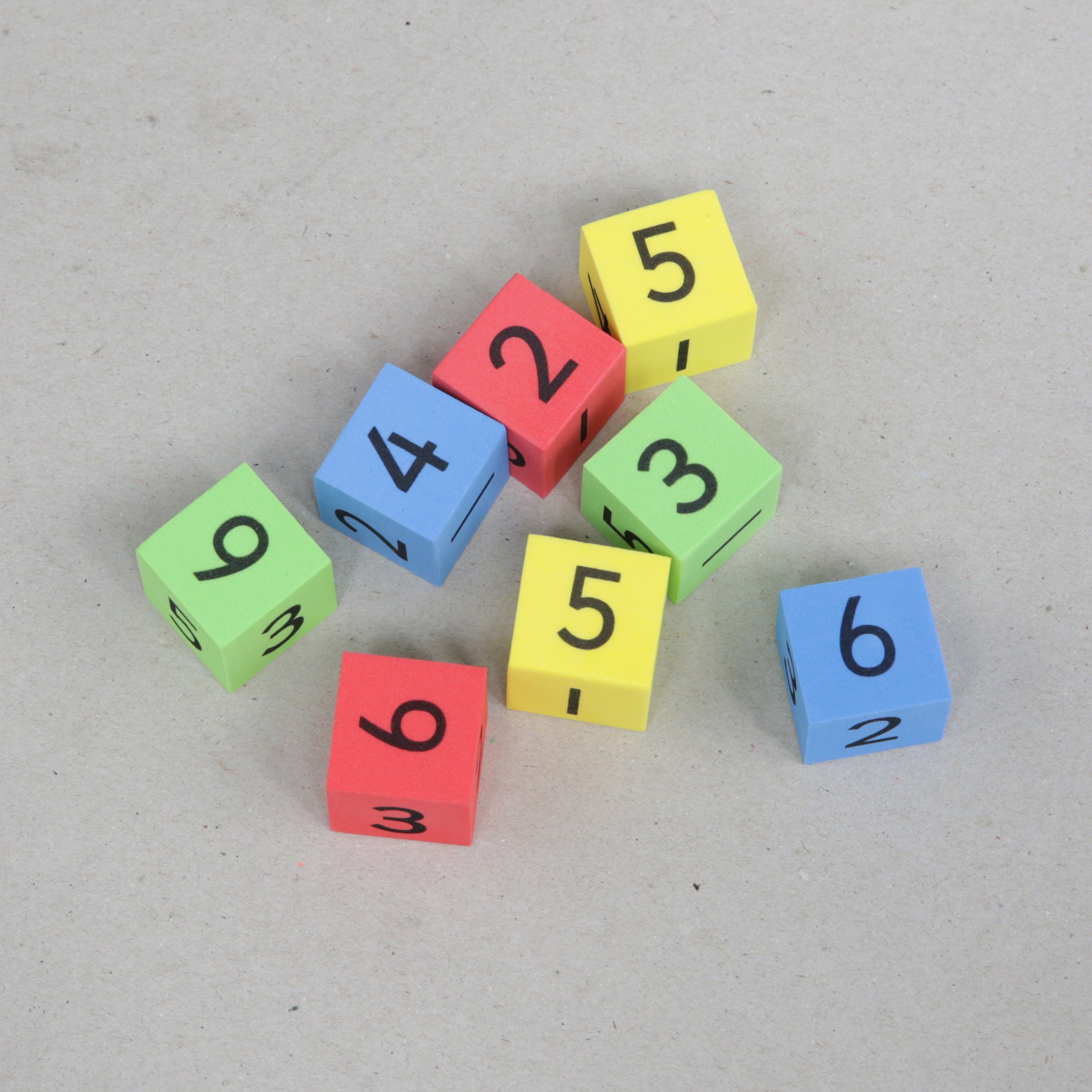 Number Game Dice Set of 8