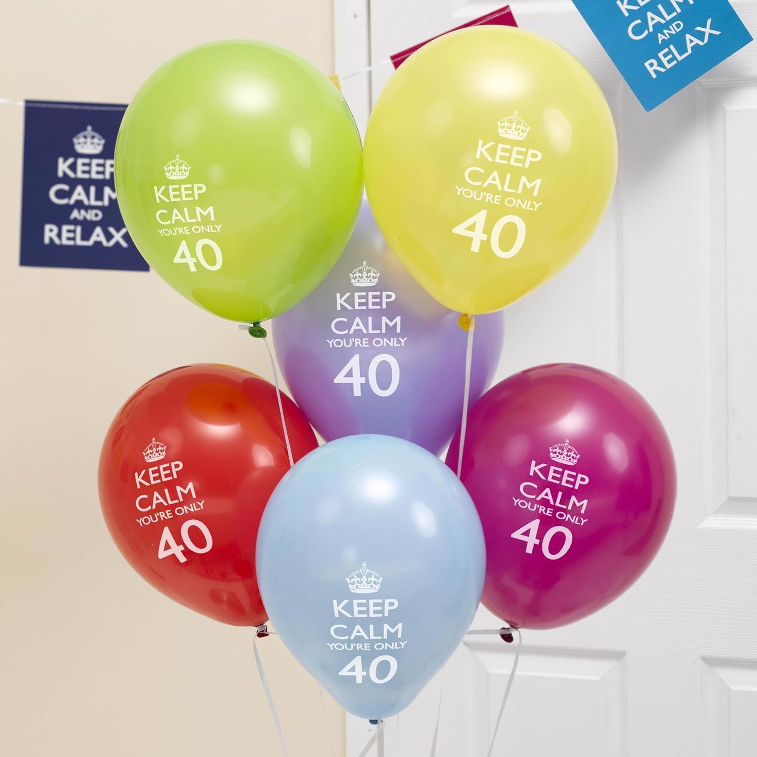 Keep Calm You're Only 40 Balloons - Pack of 8