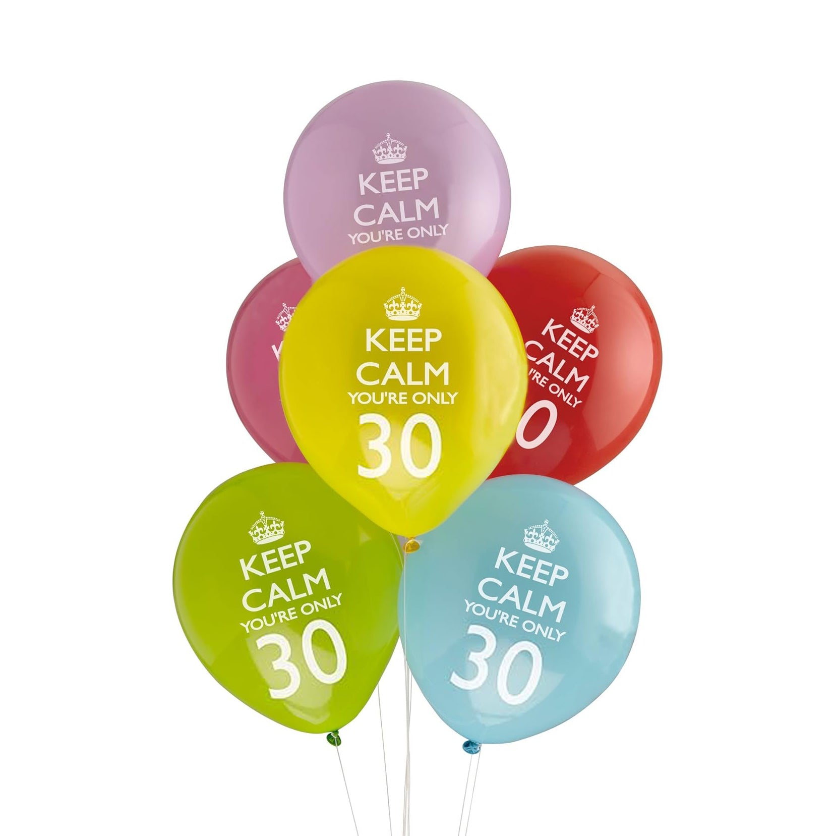 Keep Calm You're Only 30 Balloons - Pack of 8