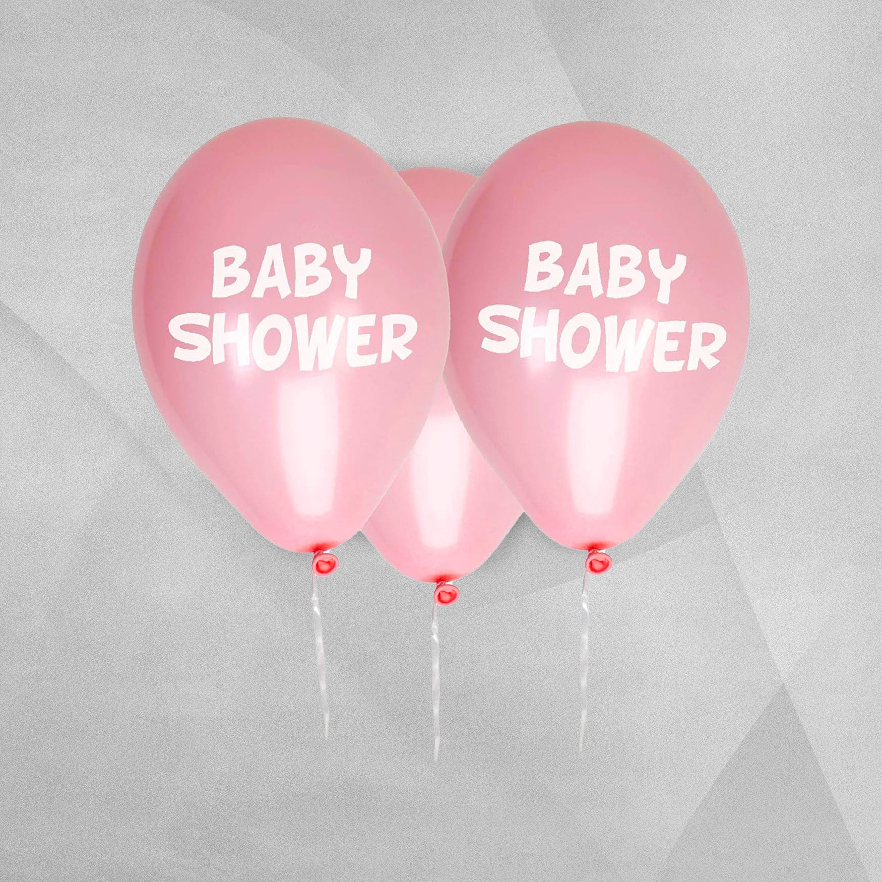 Baby Shower Balloons - Pink - Pack of 8