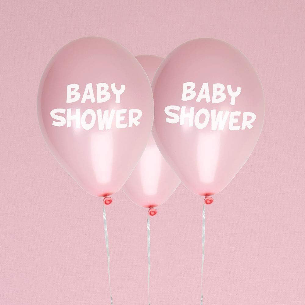 Baby Shower Balloons - Pink - Pack of 8