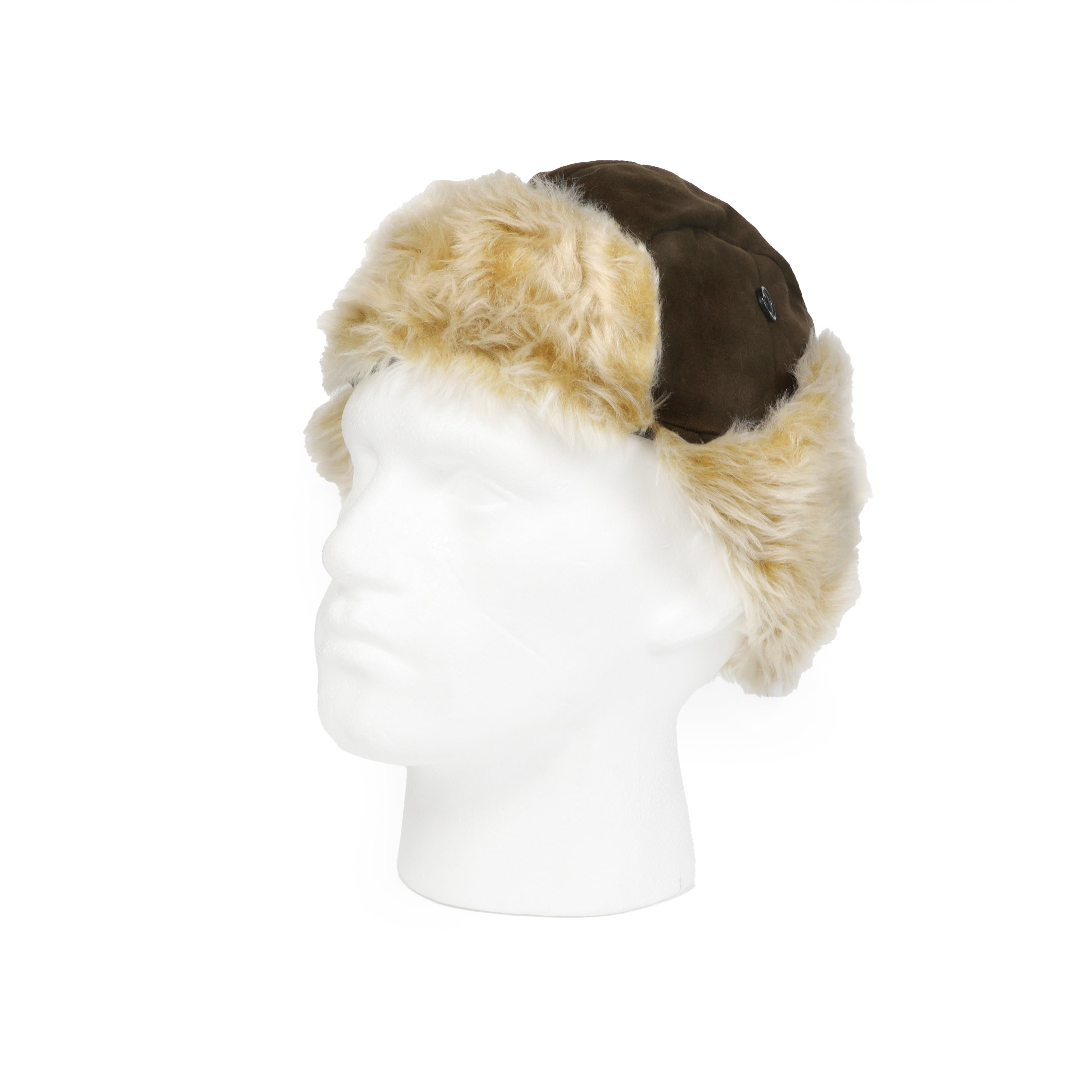 Arctic Fox Trapper Hat with Faux Fur - Brown