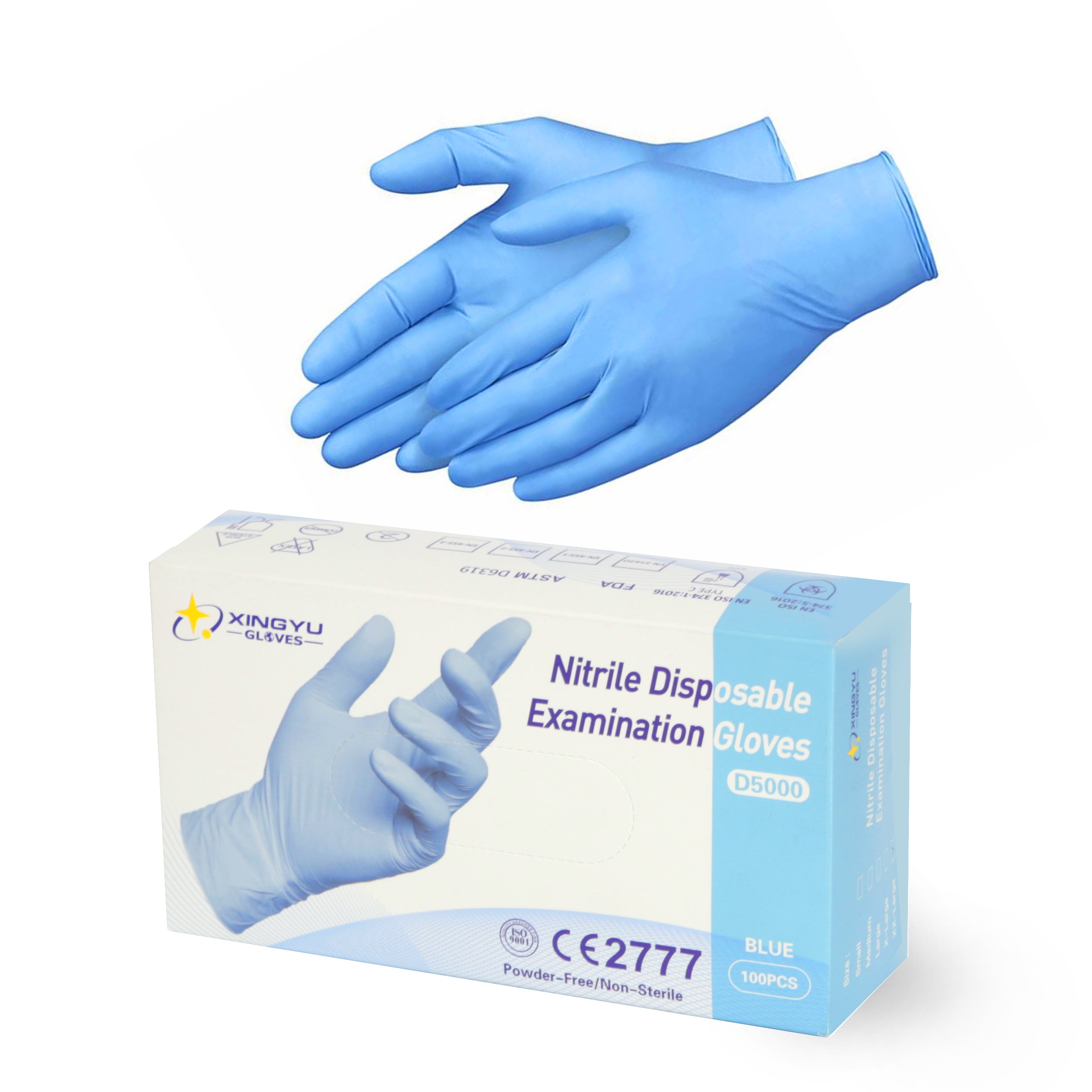 Xingyu Nitrile Disposable Examination Gloves Blue XX-Large - 100 Pack