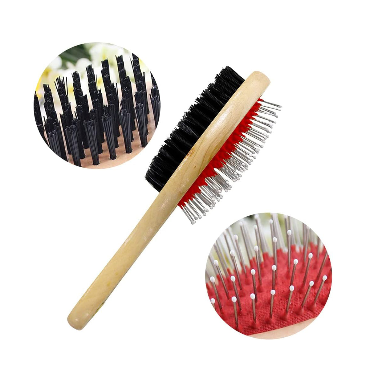 Rosewood Double Sided Wooden Pet Grooming Brush - 3 Sizes Available