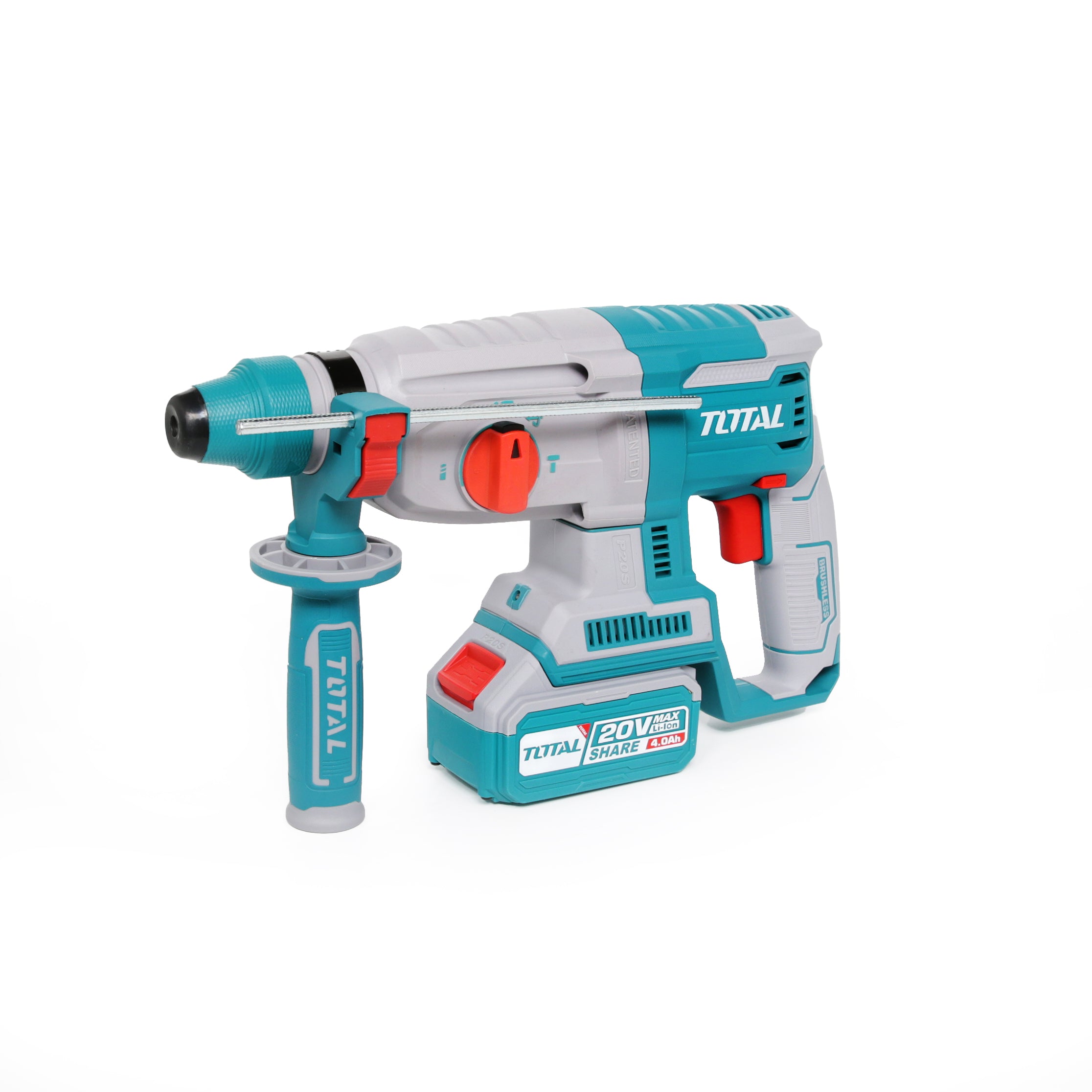 Total Li-Ion 20V Rotary Hammer (with 2 x Batteries & Charger) - TRHLI202287
