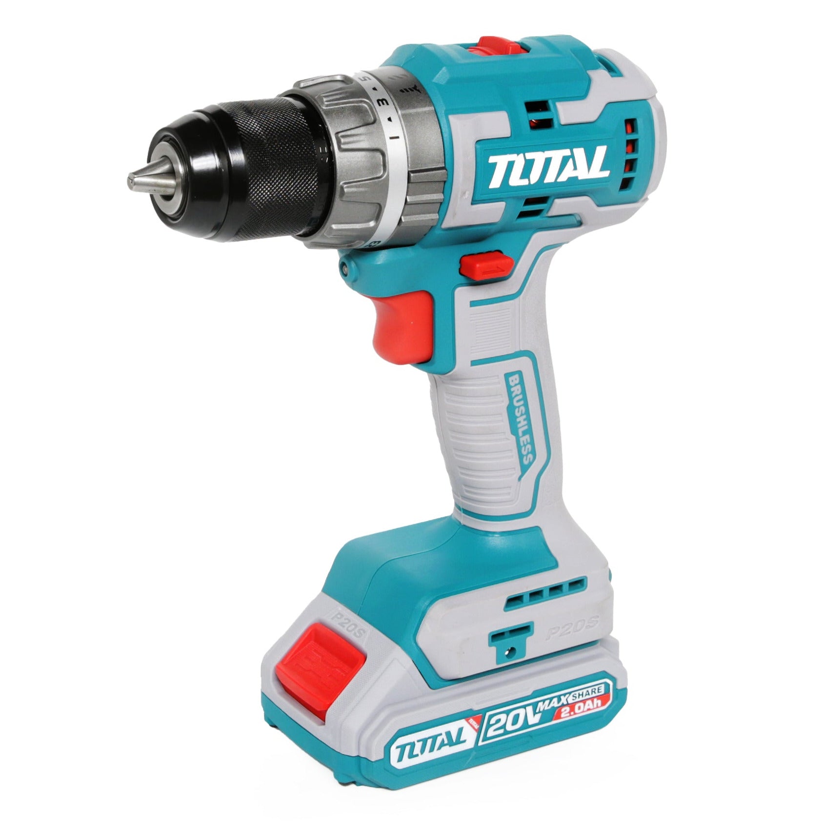 Total Li-Ion 20V Brushless Impact Drill (with 2 x Batteries & Charger) - TIDLI20605