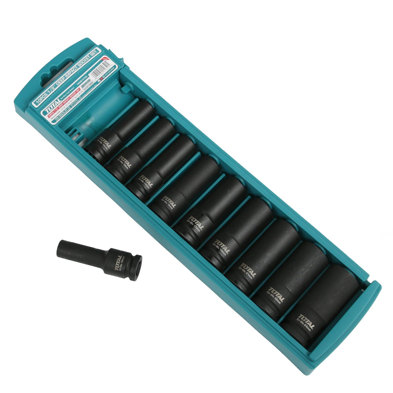 Total Deep Impact Socket Set 1/2" 10 pieces - THKISD12102L