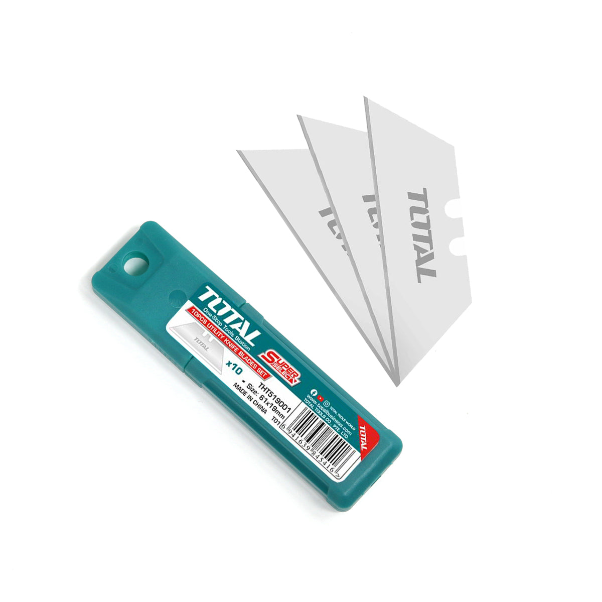 Total Utility Knife Blades set 10pcs - THT519001
