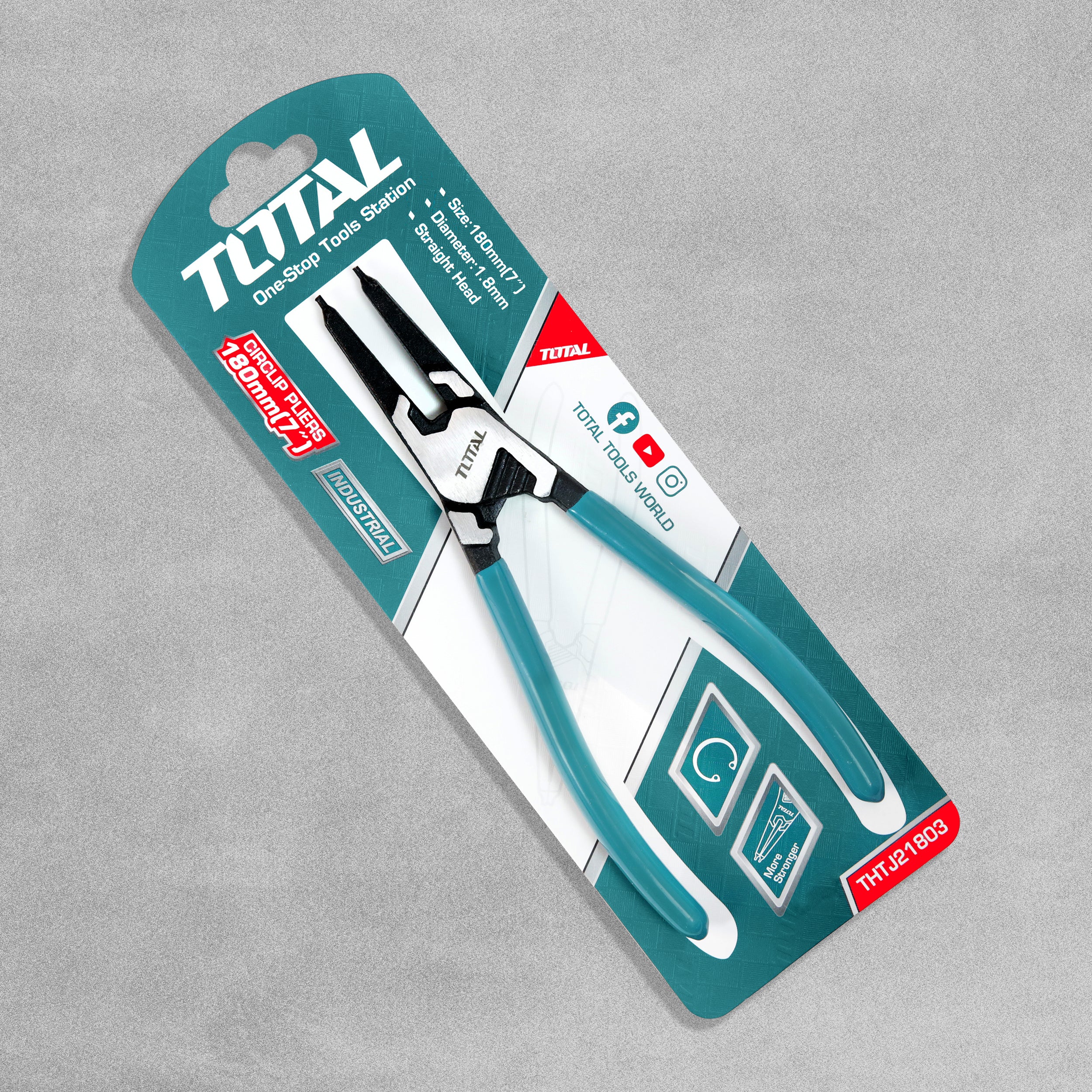 Total Circlip Straight  Head Pliers 180mm 7" - THTJ21803