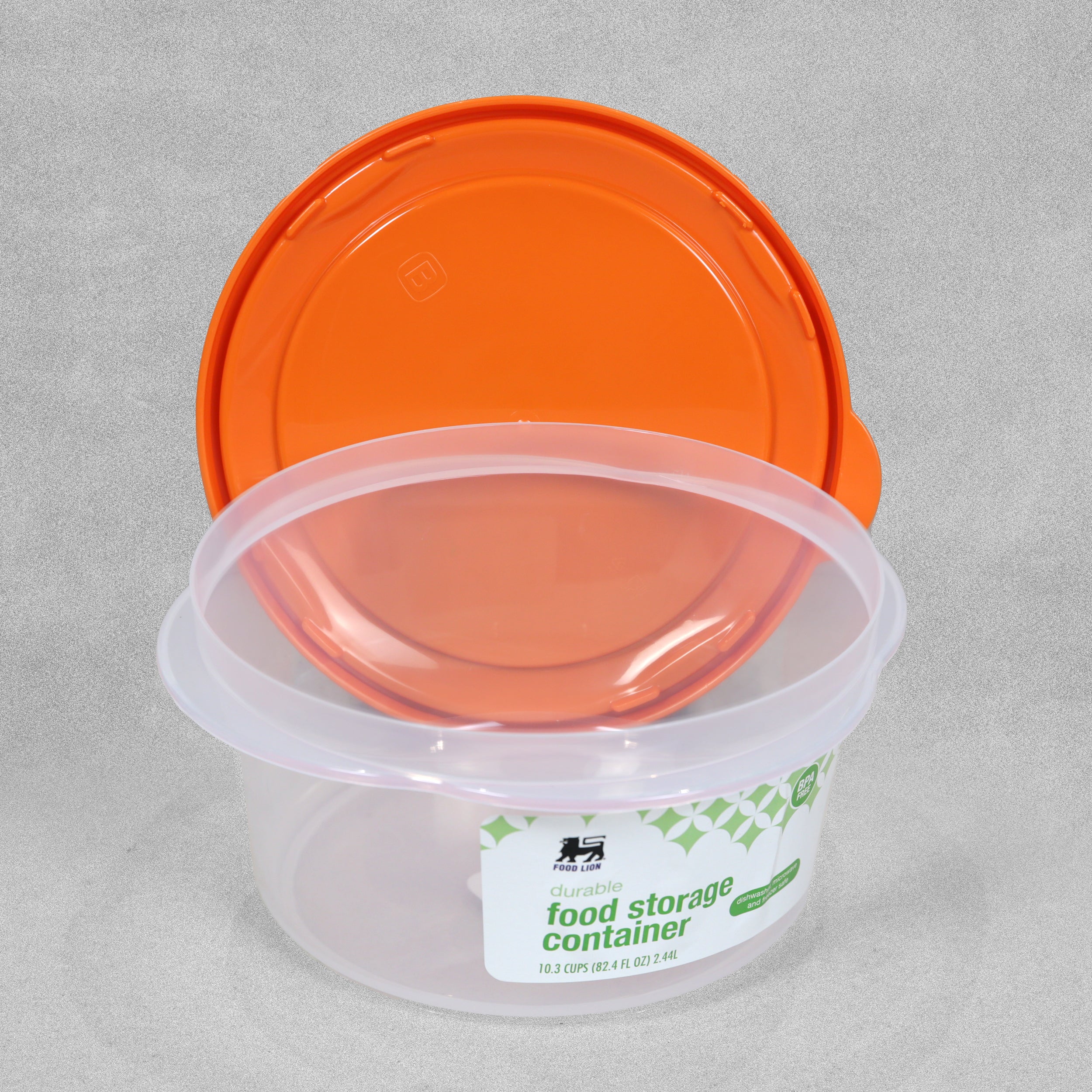 Food Lion Durable BPA Free Food Storage Container - Round 2.44L