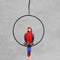 Vivid Arts Hanging Ornament - Red Macaw on Perch
