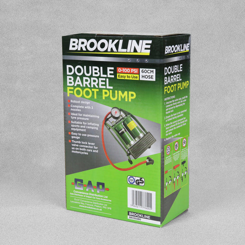 Brookstone Double Barrel Foot Pump