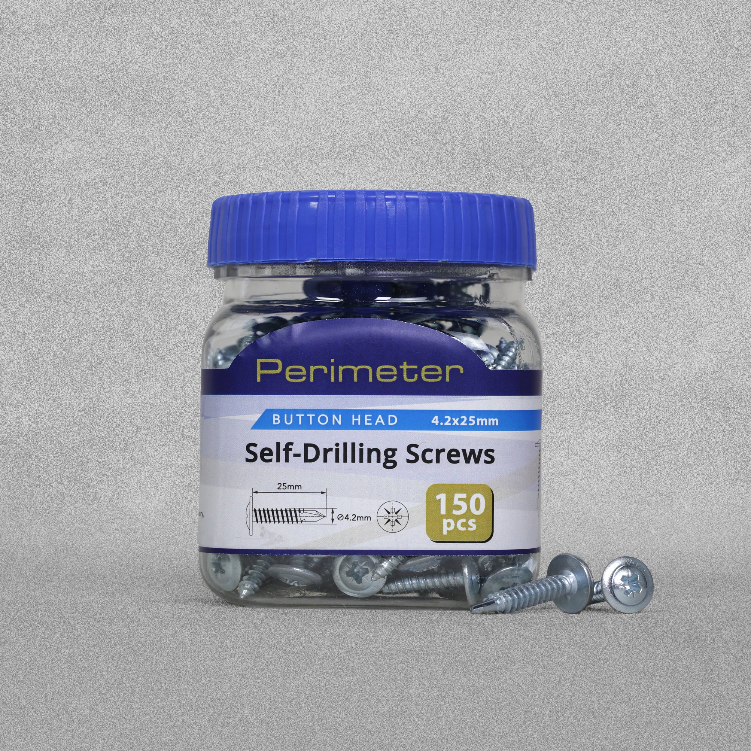 Perimeter Self-Drilling Screws - Button Head Pozi Drive 4.2x25mm - Pack of 150