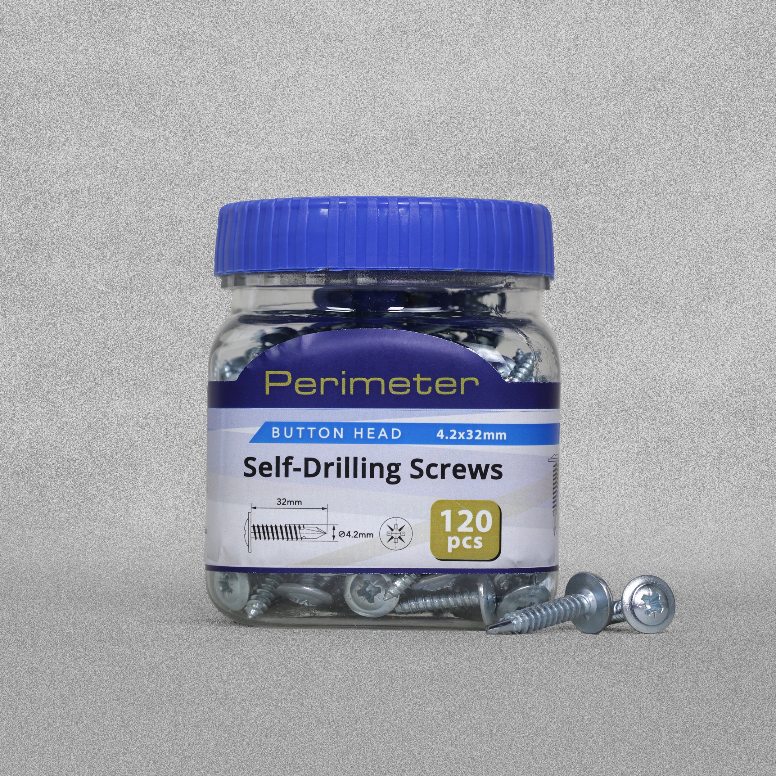 Perimeter Self-Drilling Screws - Button Head Pozi Drive 4.2x32mm - Pack of 120