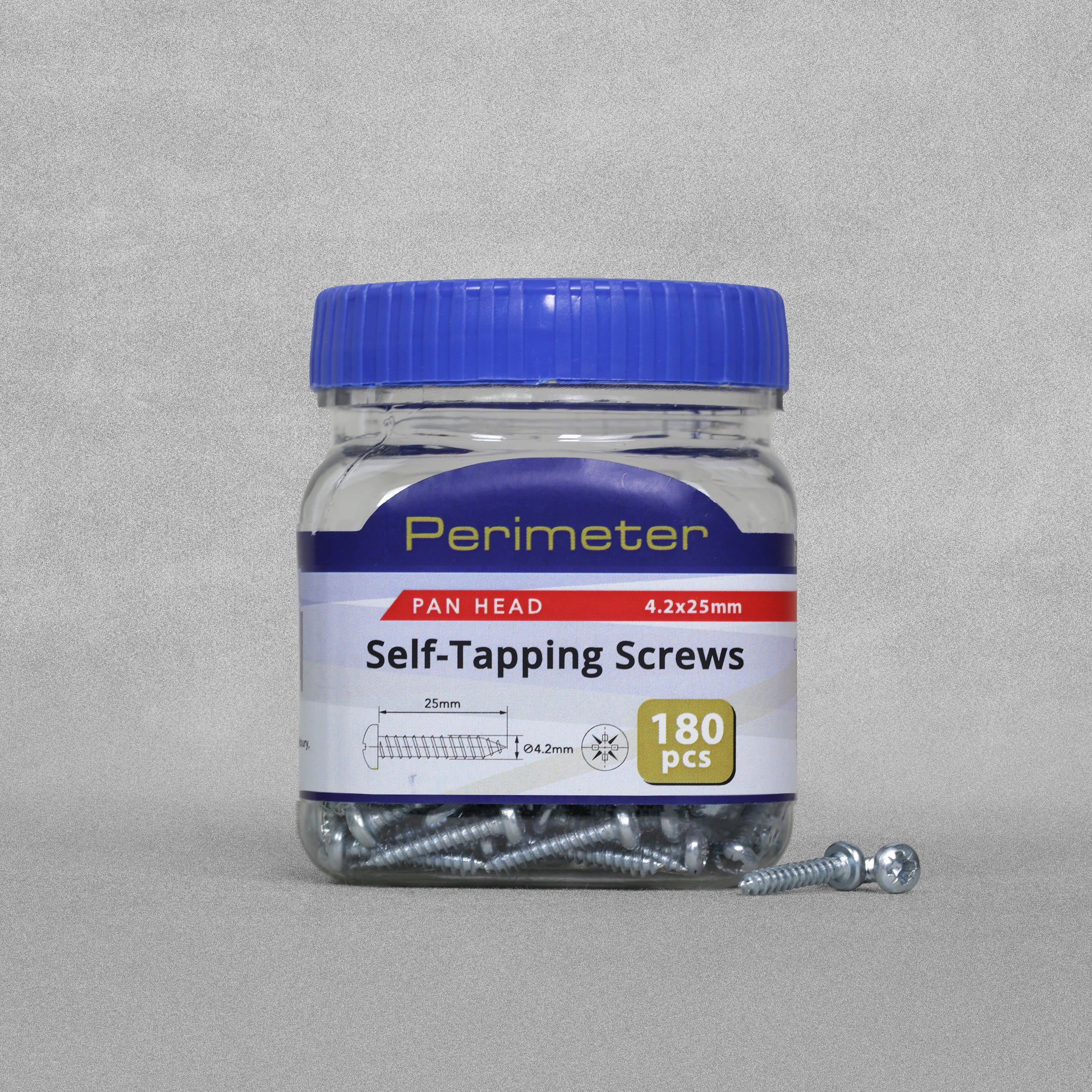 Perimeter Self-Tapping Screws - Pan Head Pozi Drive 4.2x25mm - Pack of 180