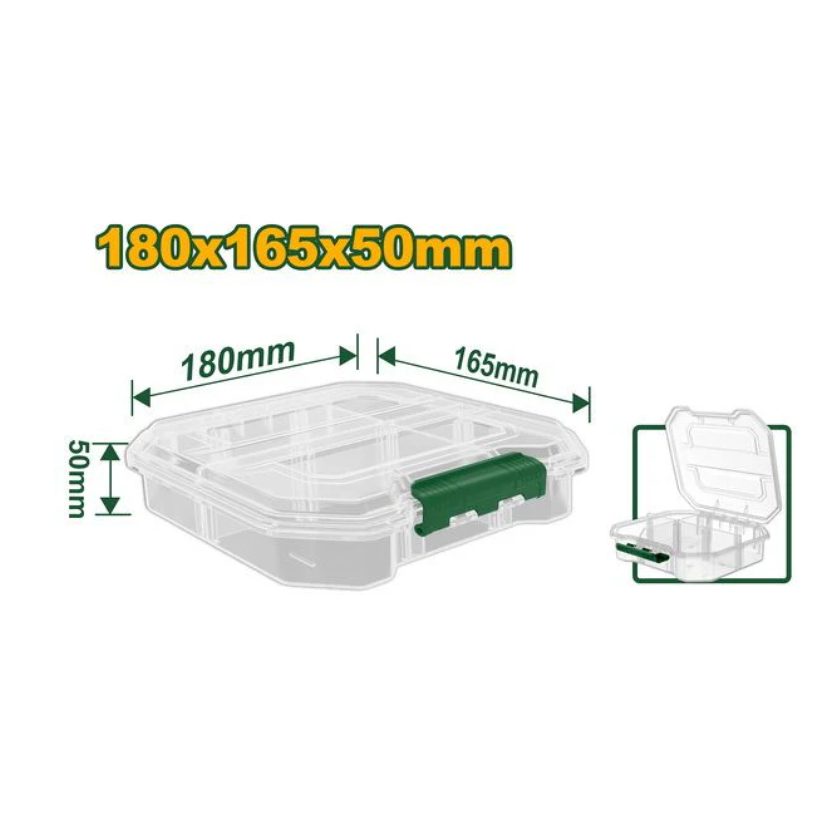 Jadever Transparent Organiser - 180mm x 165mm x 50mm