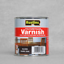 Rustins Poly Varnish - Gloss Dark Oak 500ml