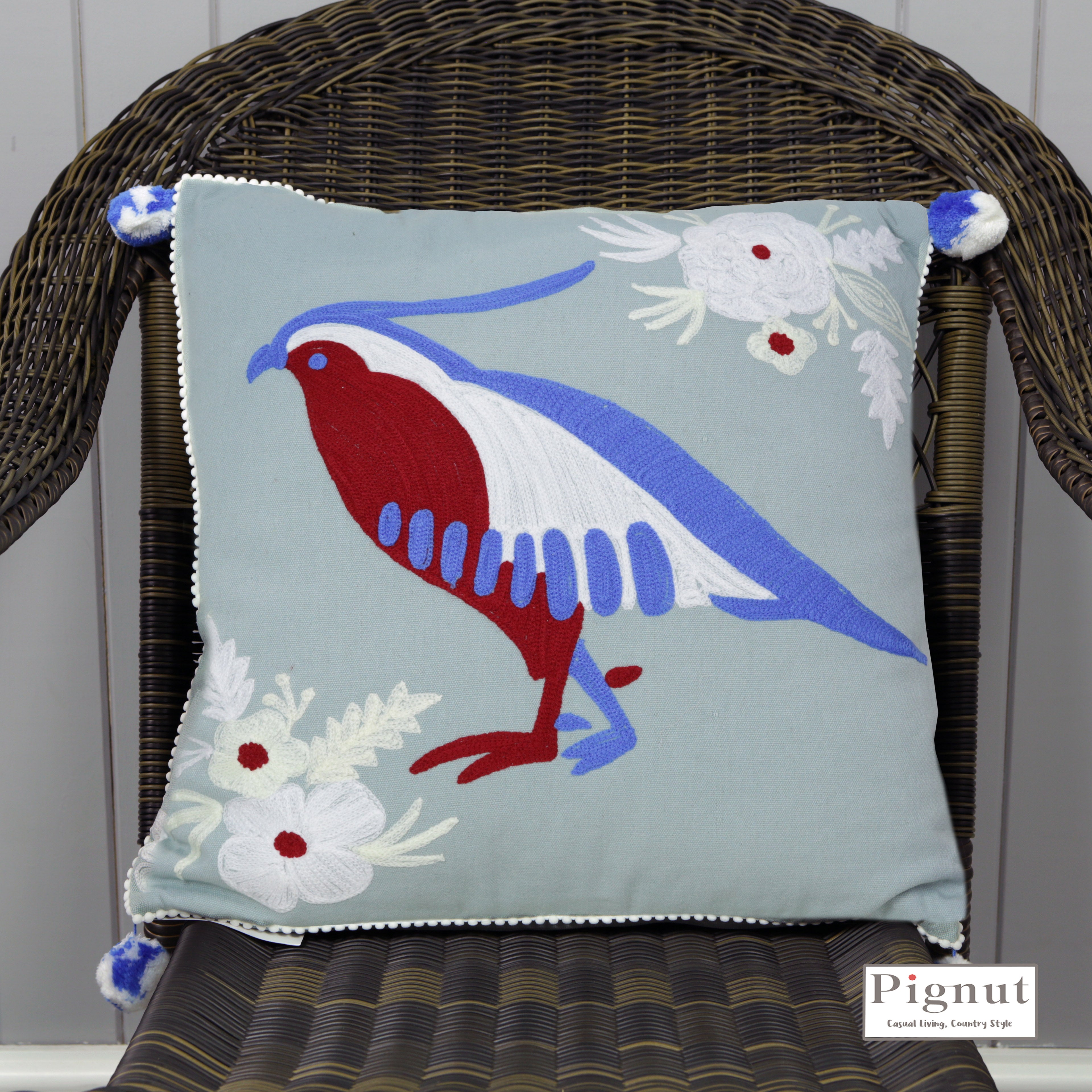 Bird Cotton Cushion - 45 x 45cm