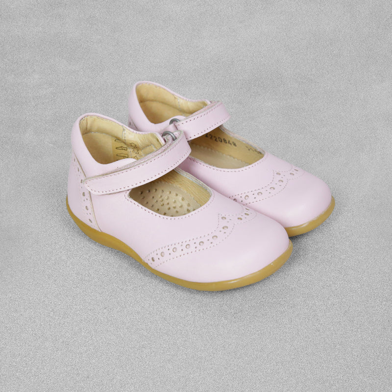 Petasil 'Fiona' Kids Girls Pale Pink Leather Shoes - UK Size 5 / EUR 22