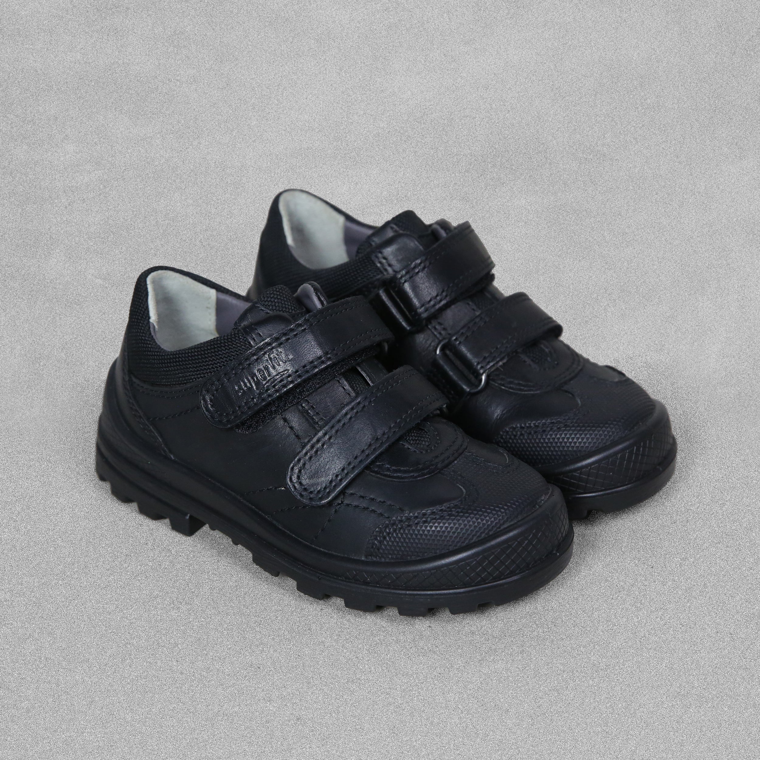 Superfit Kids Boys Black Leather School Shoes - UK Child Size 8