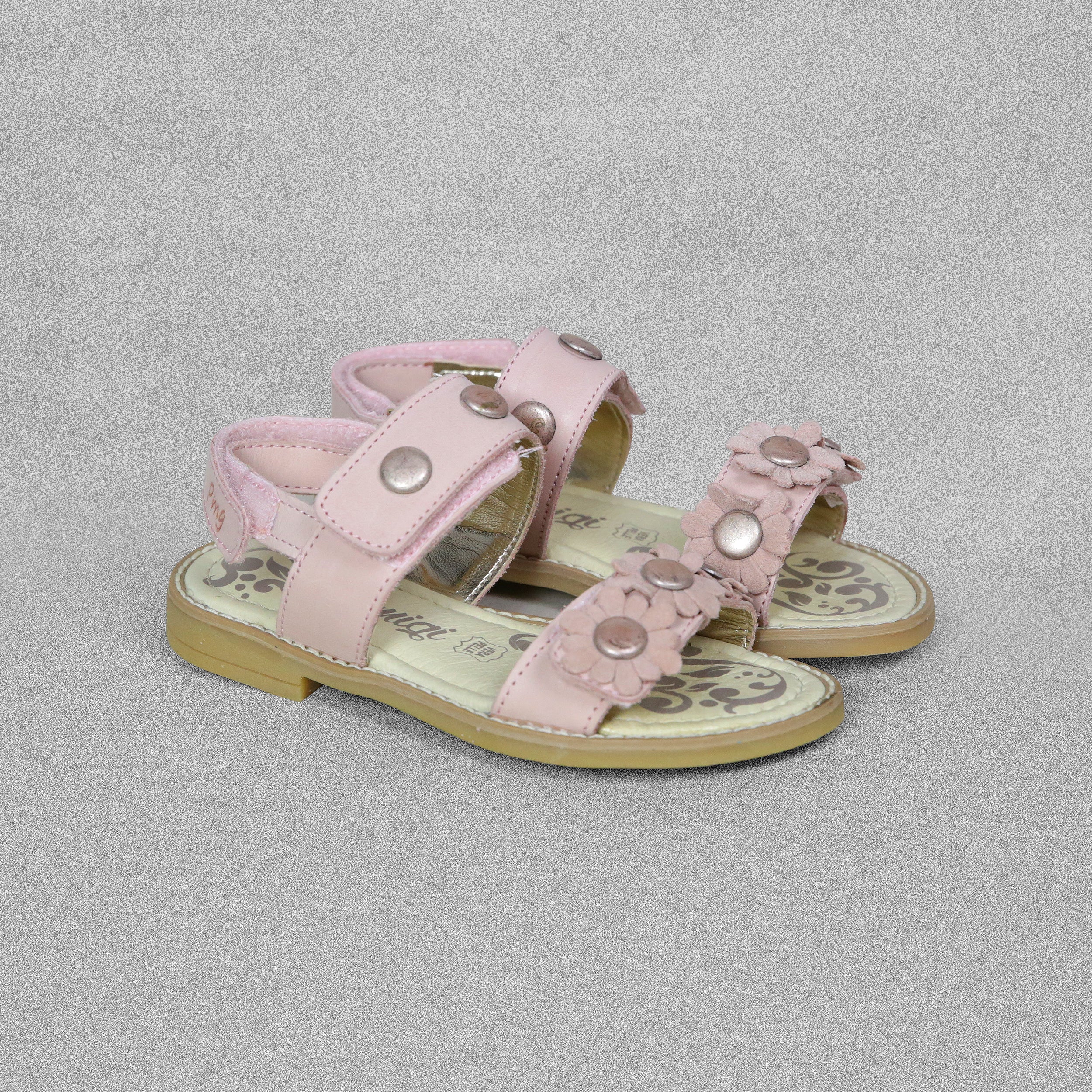 'Primigi' Girls Pale Pink Sandals with Velcro Straps - UK Child Size 10 / EU 28