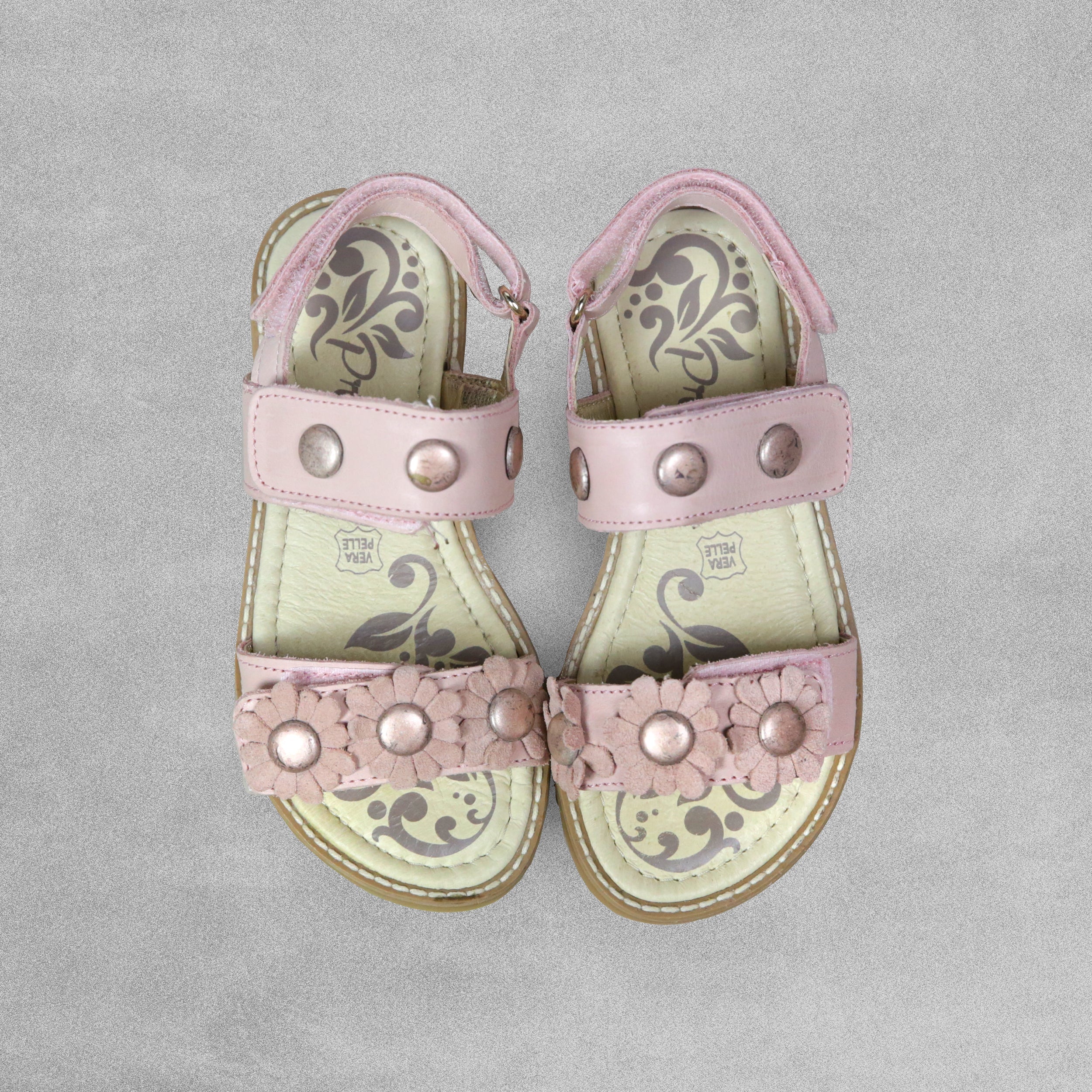 'Primigi' Girls Pale Pink Sandals with Velcro Straps - UK Child Size 12.5 / EU 31