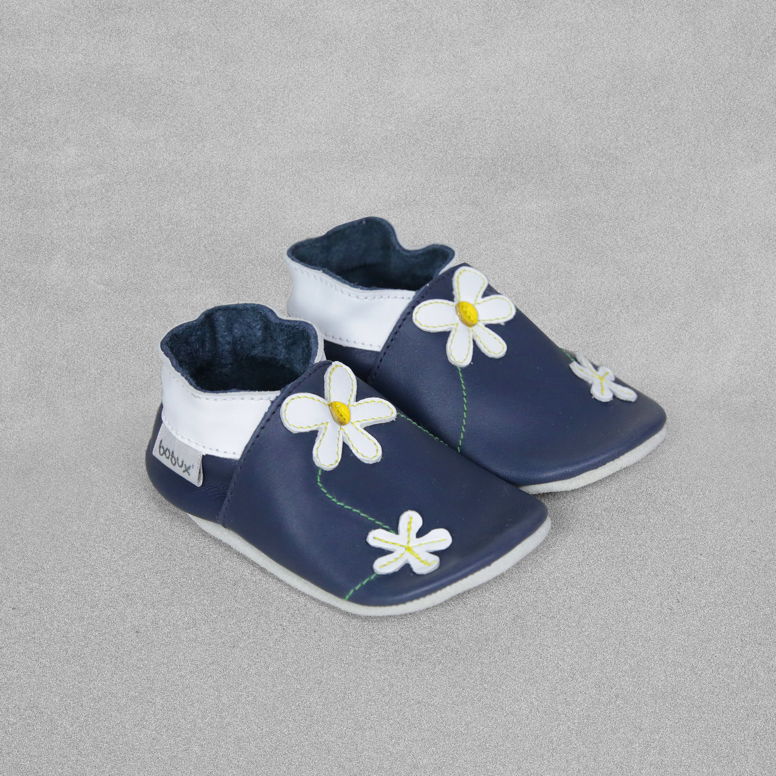 Bobux Soft Sole Baby Shoe 'Blue Daisy' - Medium /9-15 Months