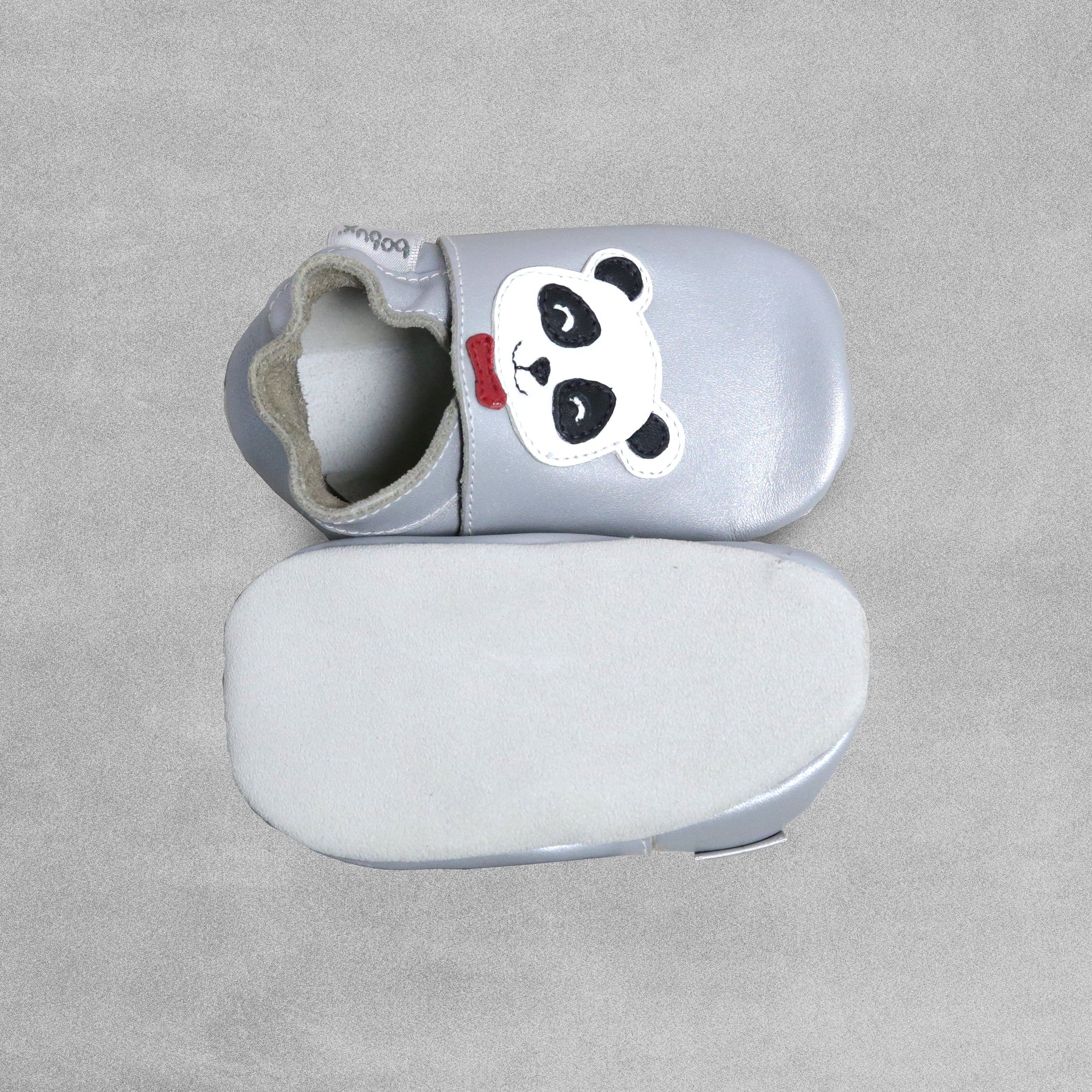 Bobux Soft Sole Baby Shoe 'Silver Panda' - Large /15-21 months