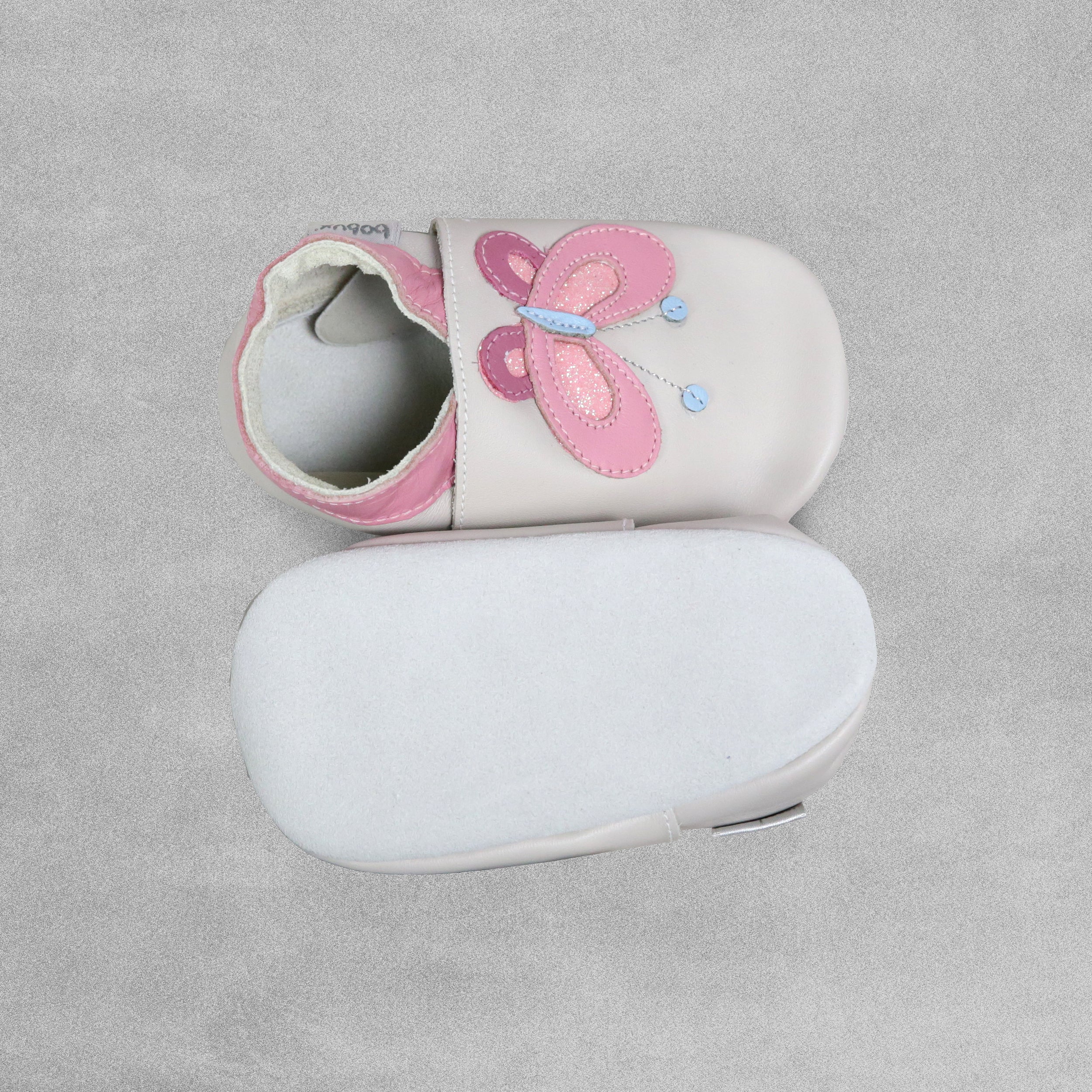 Bobux Soft Sole Baby Shoe 'Milk Butterfly' - Large /15-21 Months