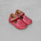 'Froddo' Kids Smooth Leather Fuchsia Pink / Red Strap T-Bar Sandals Shoes - Size EU20
