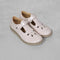 'Froddo' Nude Leather Shoes with T-Bar Velcro Strap - EU33