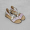 'Froddo' Gold & Pink Leather Shoes with Velcro Strap - EU36