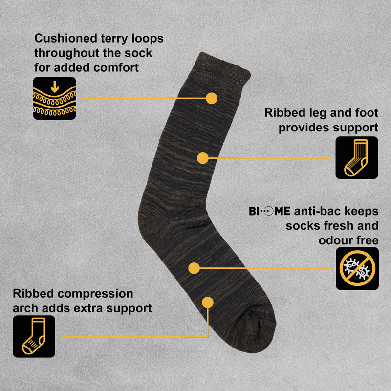 5 Pairs Outdoor Activity /  Work Socks - UK size 6-8