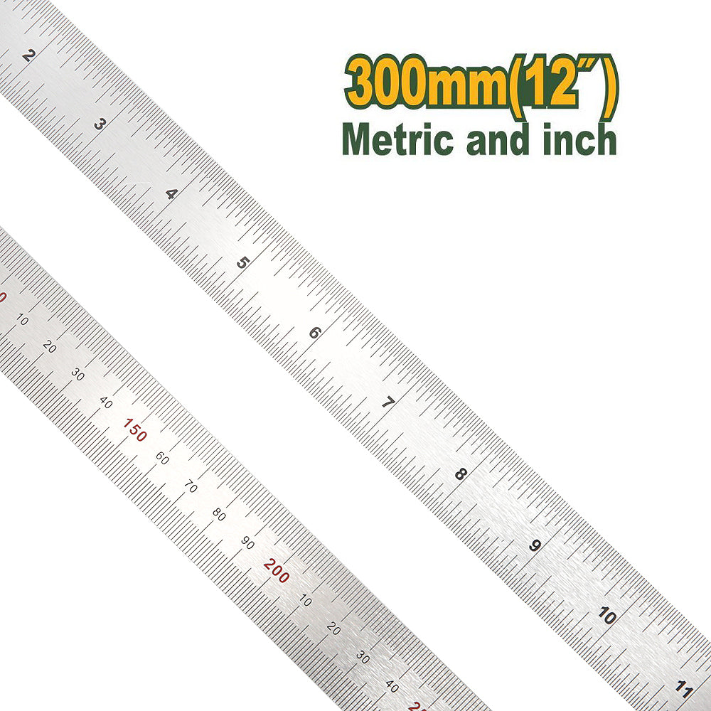 Jadever Metal Ruler - 12"