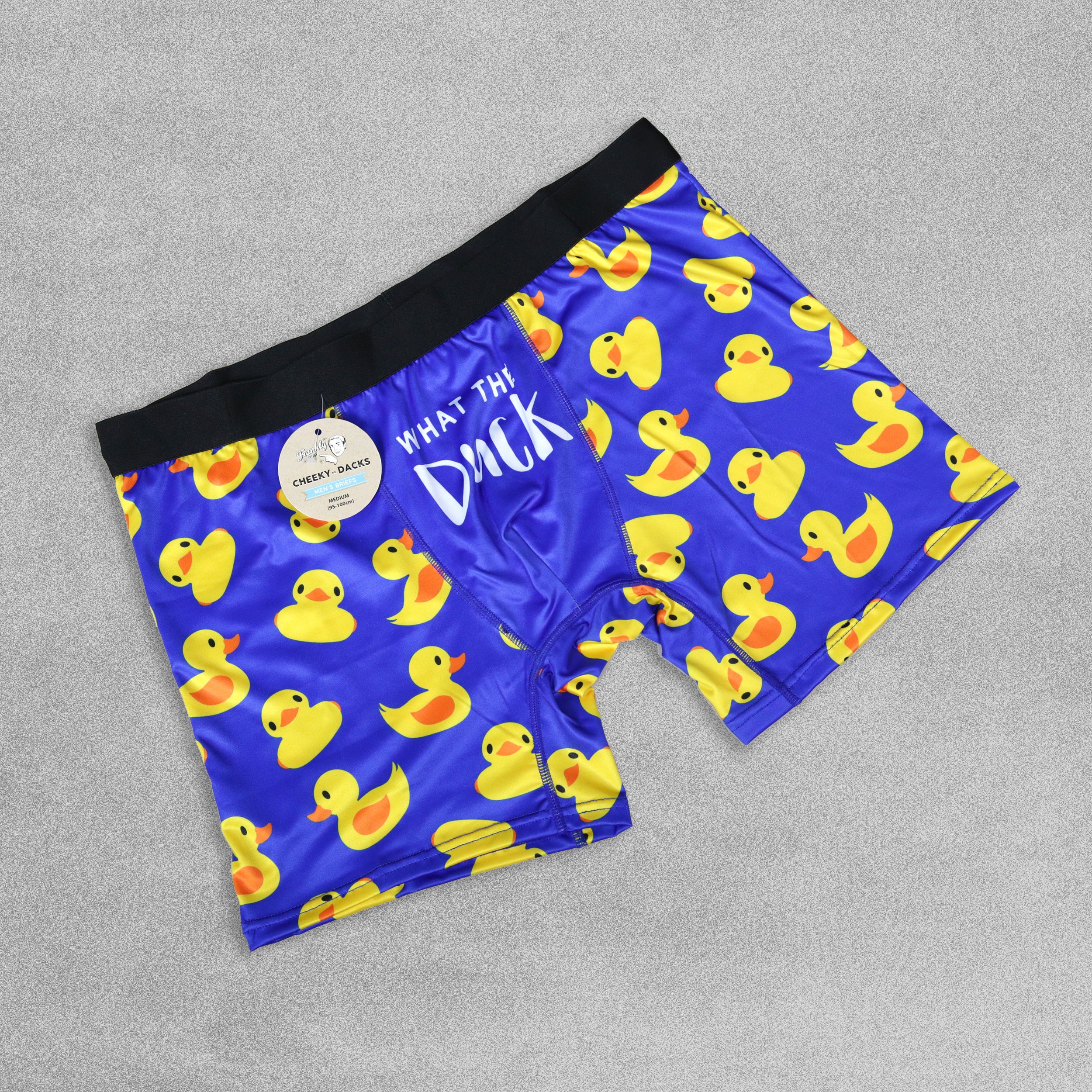 Mens Novelty Boxer Shorts - What the duck!