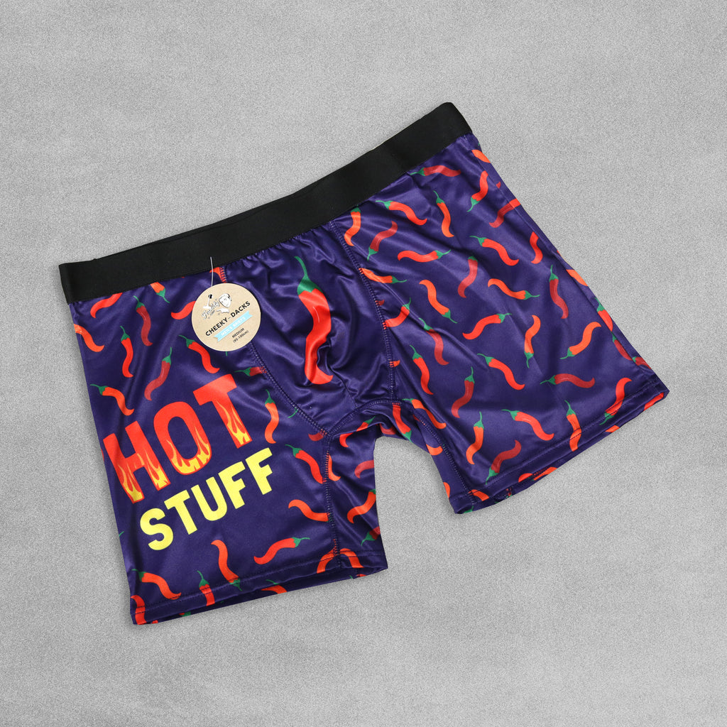 Mens Novelty Boxer Shorts Hot Stuff!