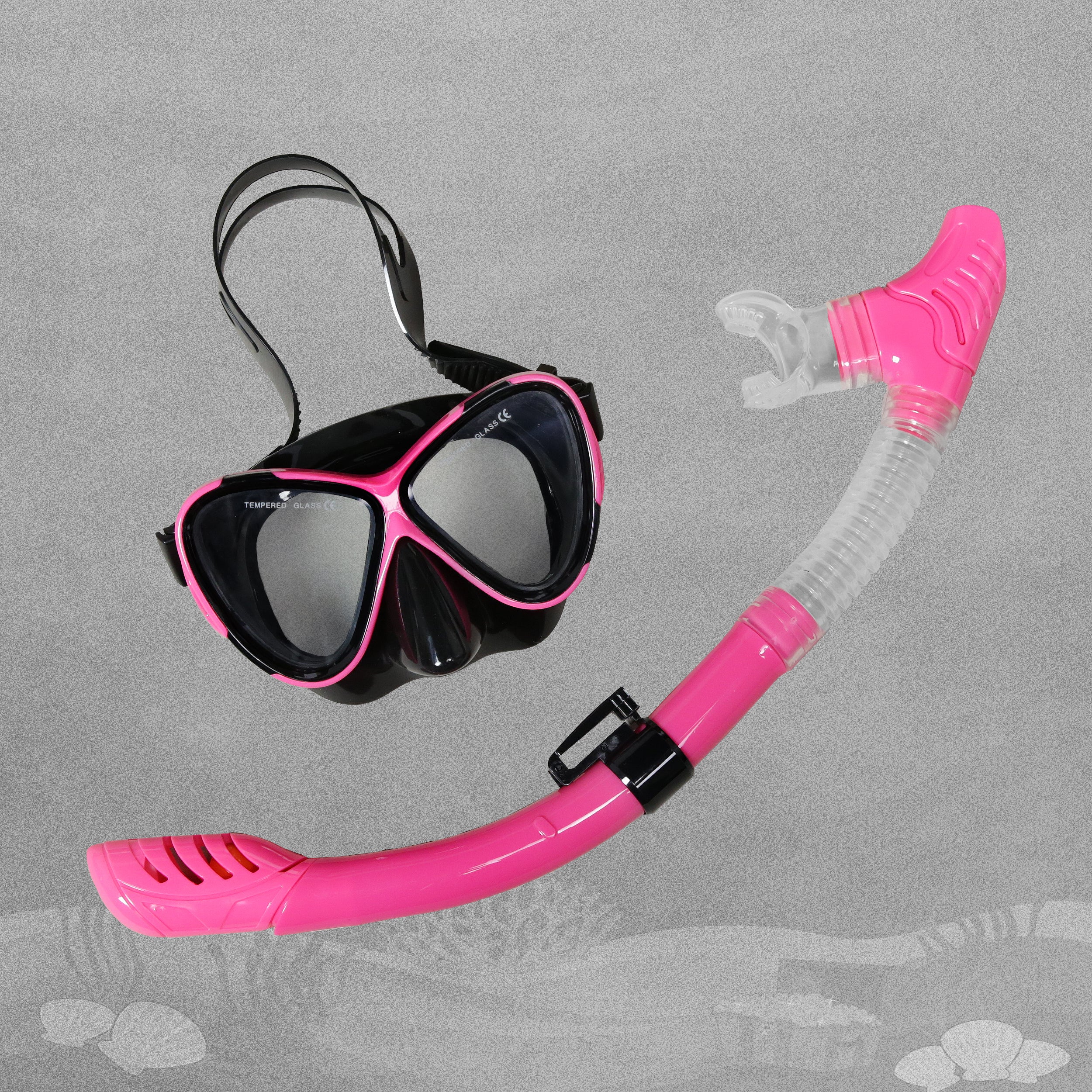 Diving Mask & Full Dry Snorkel - Various Colours