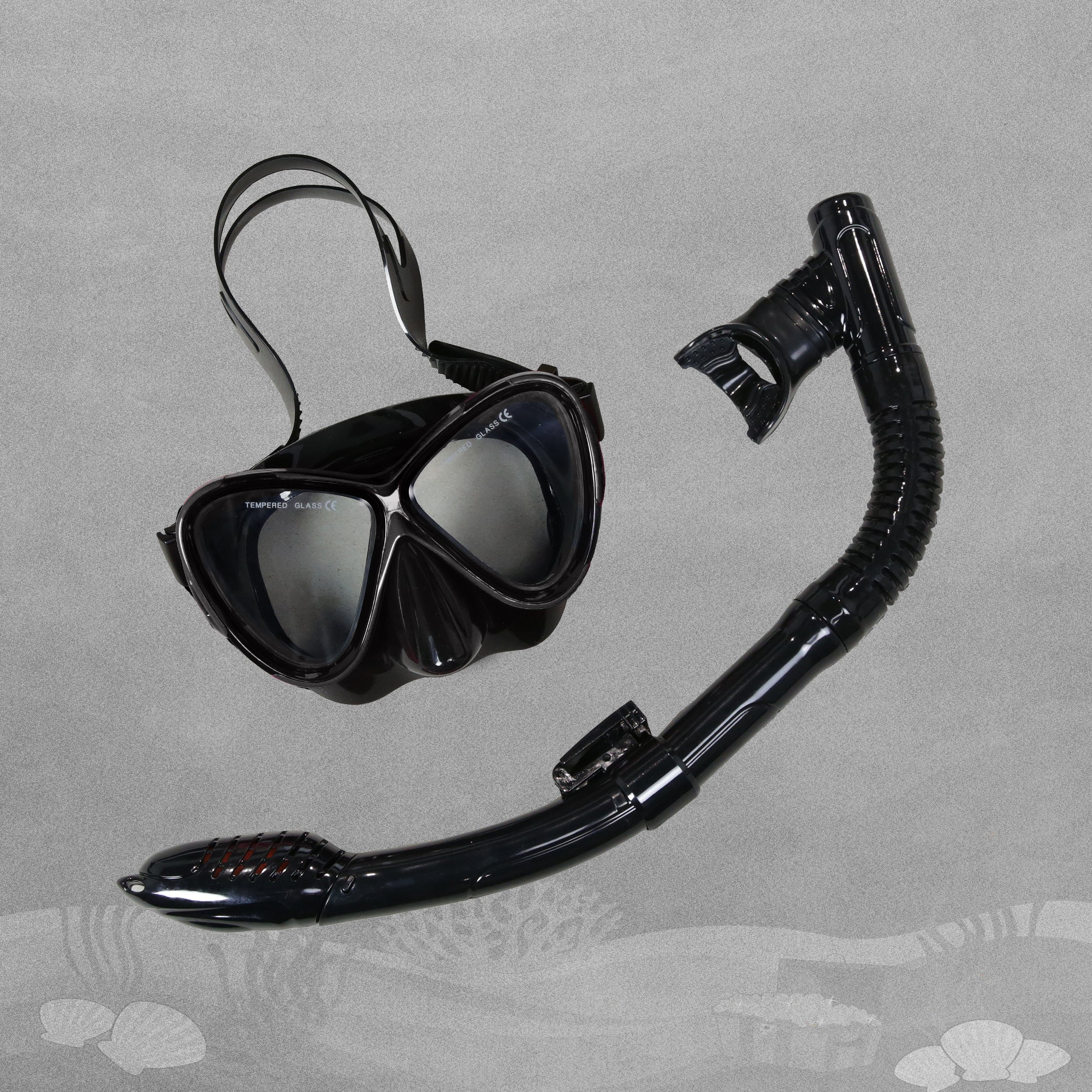 Diving Mask & Full Dry Snorkel - Various Colours