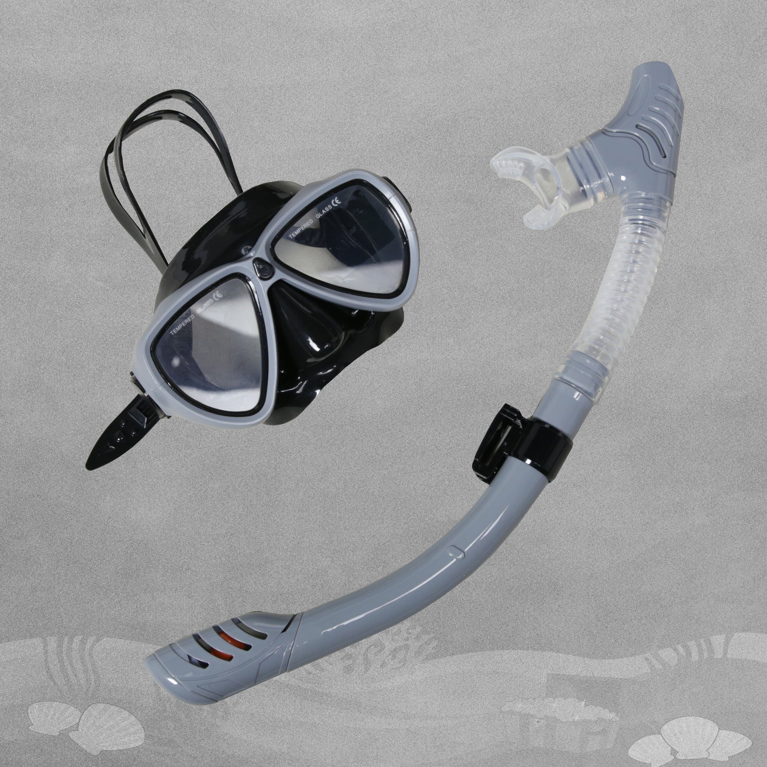 Diving Mask & Full Dry Snorkel - Various Colours