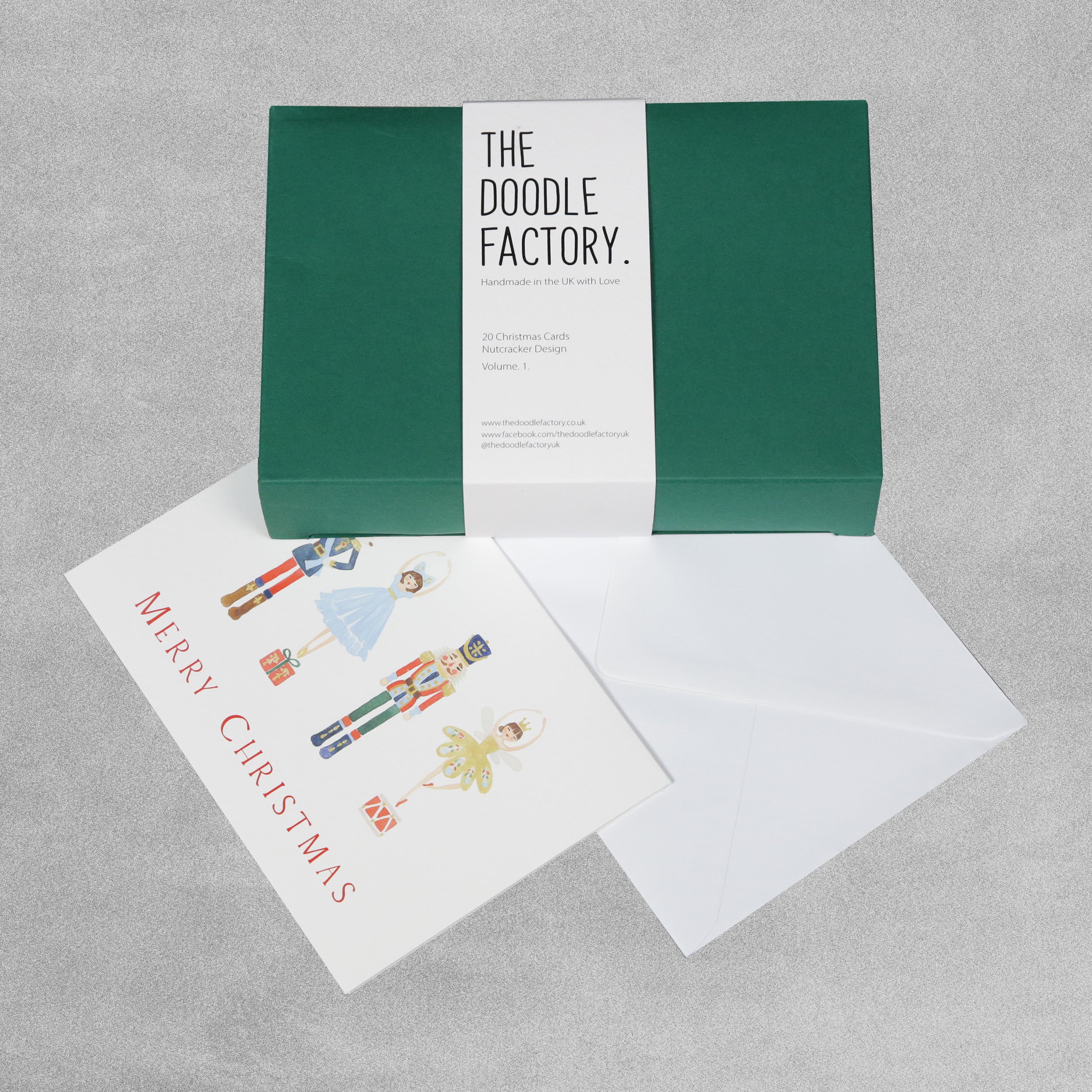 The Doodle Factory Nutcracker Christmas Cards - Pack of 20