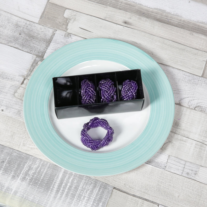 Beaded Napkin Rings - Pack of 4