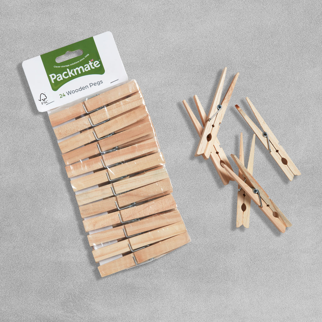Beechwood Clothes Pegs - Pack of 24
