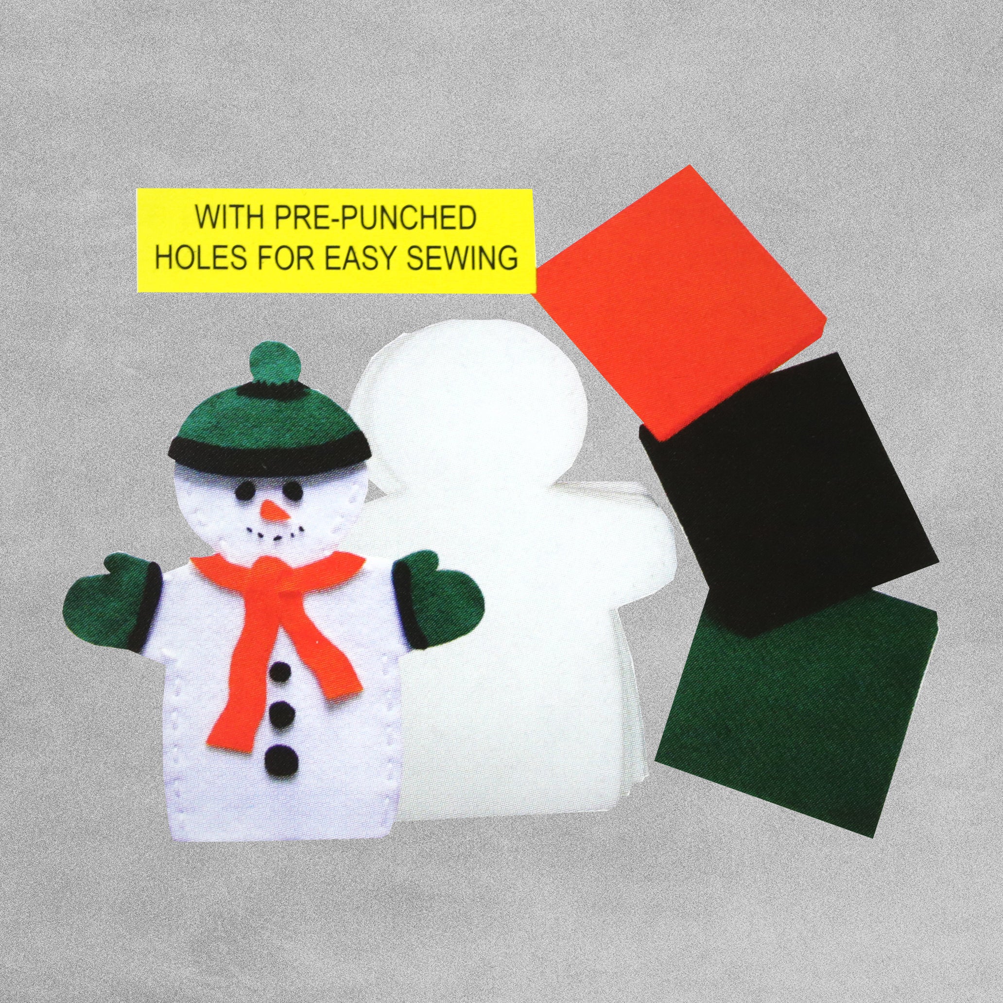 Snowman Felt Puppet Craft Kit - Makes 30