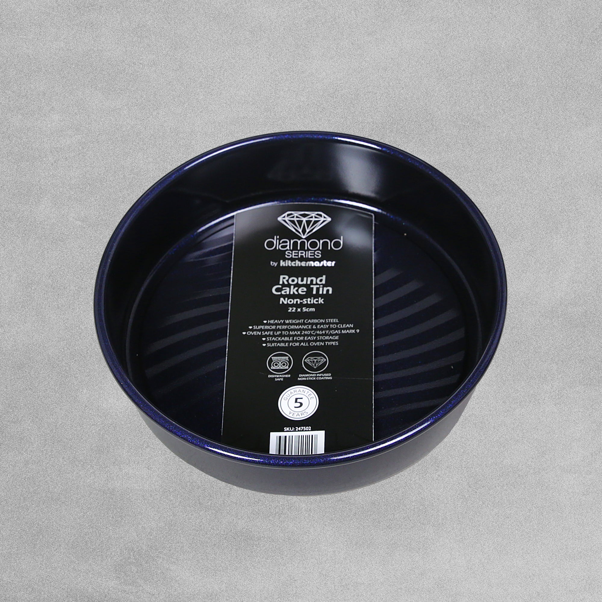 Diamond Series Kitchenmaster Round Non-Stick Cake Tin 22 x 5cm