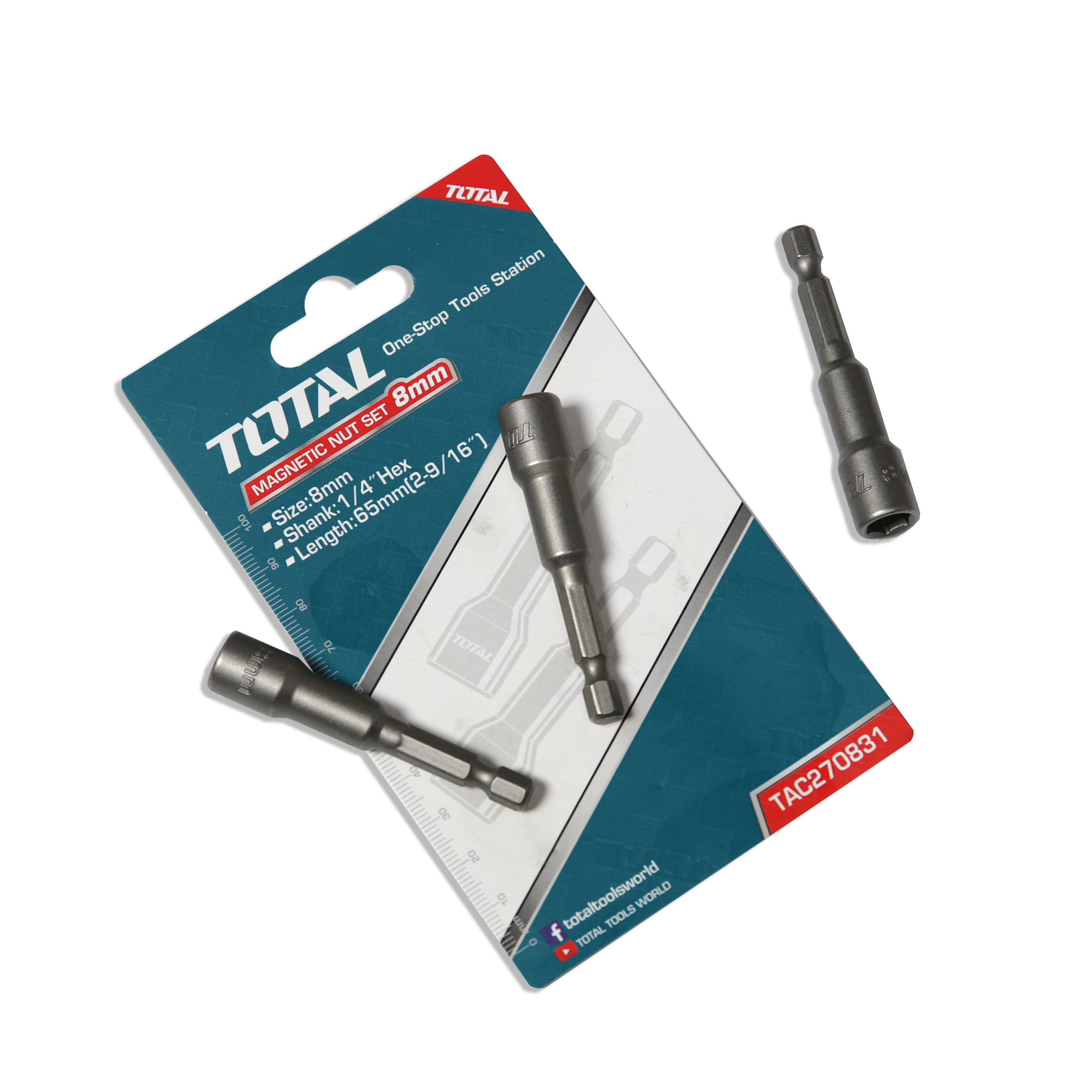 Total Tools 3pc Magnetic Nut Set 8mm
