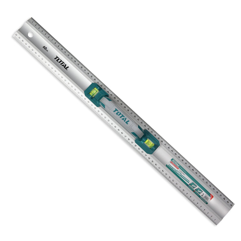 Total Aluminium Ruler with spirit Levels 60cm
