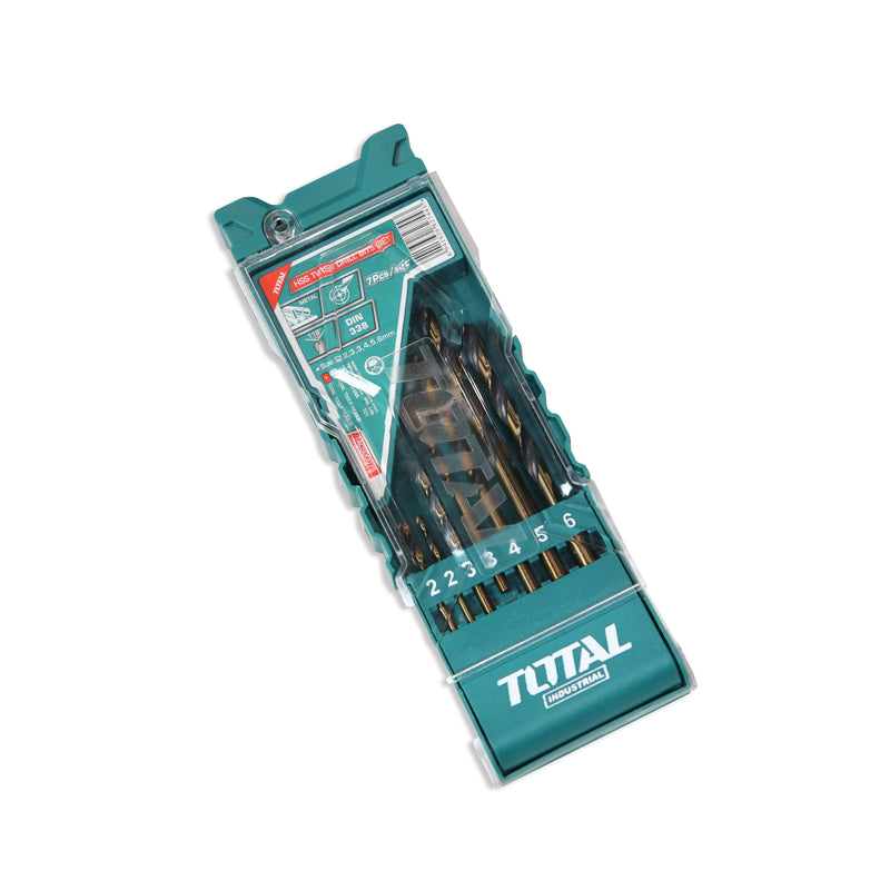 Total Tools 7 Pcs HSS Twist Drill Bit Set TACSD0075